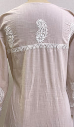 将图像加载到图库查看器中, Women's Lucknowi Handcrafted Cotton Chikankari Kurti -  HONC0213269