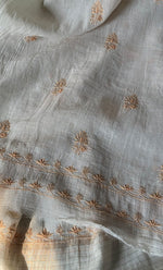 Load image into Gallery viewer, Women's Lakhnavi Handcrafted Maheshwari Mul Chanderi UnStitched Kurta And Dupatta Set - HONC0288350