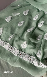 Load image into Gallery viewer, Women's Lucknowi Handcrafted Faux-Georgette Chikankari Suit Material - HONC0263405