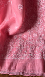 Load image into Gallery viewer, Women's Lakhnavi Handcrafted Cotton Chikankari Saree - HONC0232513