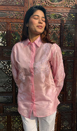 将图像加载到图库查看器中, Arohi Women's Lakhnavi Handcrafted  Pure banglore silk top with fine Chikankari - HONC0261643