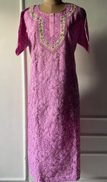 Load image into Gallery viewer, Women's Lucknowi Handcrafted Cotton Chikankari Kurti - HONC097588