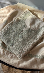 将图像加载到图库查看器中, Women's Lakhnavi Handcrafted Munga Silk Semi - Stitched Chikankari Kurta And Dupatta Set- HONC0259744