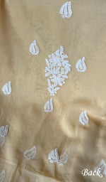 将图像加载到图库查看器中, Yumna Women's Lucknowi Handcrafted Faux-Georgette Chikankari Suit Material - HONC0263426