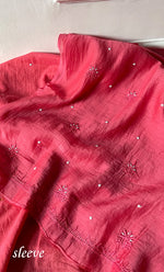 将图像加载到图库查看器中, Women's Lakhnavi Handcrafted Mul Chanderi Unstitched Chikankari Full Suit Material - HONC0304383