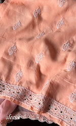 Load image into Gallery viewer, Women's Lakhnavi Handcrafted Unstitched Cotton Chikankari Suit Material - HONC0264458