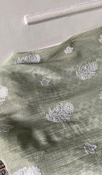 Load image into Gallery viewer, Women's Lakhnavi Handcrafted Mul Chanderi Unstitched Kurta And Dupatta Set - HONC0374248