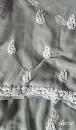 将图像加载到图库查看器中, Yumna Women's Lucknowi Handcrafted Faux-Georgette Chikankari Suit Material - HONC0263417