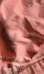 Load image into Gallery viewer, Women's Lakhnavi Handcrafted Mul Chanderi Unstitched Kurta And Dupatta Set- HONC0238882