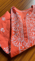 将图像加载到图库查看器中, Women's Lucknowi Handcrafted Cotton Chikankari Kurti - HONC0300995