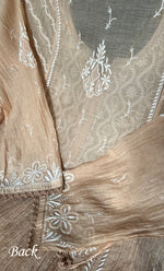 Load image into Gallery viewer, Izana Women's Lakhnavi Handcrafted Mul Chanderi Semi - stitched Chikankari Full Suit Material - HONC0333498