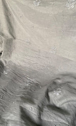 Load image into Gallery viewer, Women's Lakhnavi Handcrafted Mul Chanderi Unstitched Chikankari Full Suit Material - HONC0328320