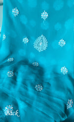 Load image into Gallery viewer, Women's Lucknowi Handcrafted Faux-Georgette Chikankari Suit Material - HONC0311927
