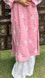 Load image into Gallery viewer, Amanat Women's Lucknowi Handcrafted Cotton Chikankari Kurti - HONC0274390