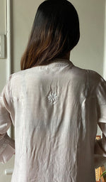 将图像加载到图库查看器中, Women's Lakhnavi Handcrafted Cotton Chikankari Kurta And Palazzo Set - HONC0289185