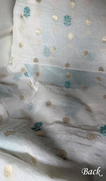 将图像加载到图库查看器中, Women's Lakhnavi Handcrafted Chanderi Silk Unstitched Kurta And Dupatta Set - HONC0366820