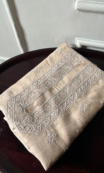 将图像加载到图库查看器中, Lucknowi Handcrafted Chanderi Silk Chikankari Unstitched Unisex Kurta Fabric - HONC0275127
