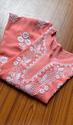 Load image into Gallery viewer, Women's Lucknowi Handcrafted Cotton Chikankari Kurti - HONC0301032