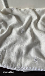 Load image into Gallery viewer, Women's Lakhnavi Handcrafted Mul Chanderi Unstitched Kurta And Dupatta Set - HONC0267973