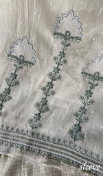 Load image into Gallery viewer, Women's Lakhnavi Handcrafted Mul Chanderi Unstitched Kurta And Dupatta Set - HONC0266437