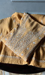 Load image into Gallery viewer, Women's Lakhnavi Handcrafted Mul Chanderi Semi - Stitched Kurta And Dupatta Set - HONC0284760