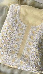 Load image into Gallery viewer, Alina Women's Lakhnavi Handcrafted Cotton Chikankari Suit Material - HONC0274650