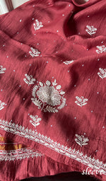 Load image into Gallery viewer, Women's Lakhnavi Handcrafted Mul Chanderi Kurta And Dupatta Set - HONC0288996