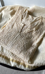 Load image into Gallery viewer, Women's Lakhnavi Handcrafted Mul Chanderi Semi - stitched Chikankari Full Suit Material - HONC0319556