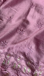 将图像加载到图库查看器中, Women's Lakhnavi Handcrafted Mul Chanderi Unstitched Kurta And Dupatta Set - HONC0277040