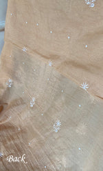 Load image into Gallery viewer, Women's Lakhnavi Handcrafted Mul Chanderi Unstitched Chikankari Full Suit Material - HONC0317046