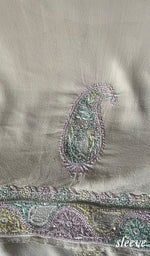 Load image into Gallery viewer, Women's Lakhnavi Handcrafted Pure Silk Georgette Chikankari Kurta and Dupatta set - HONC0249934