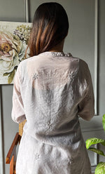 Load image into Gallery viewer, Rashida Women's Lakhnavi Handcrafted Muslin Chikankari Kurta And Pant Set - HONC0300555