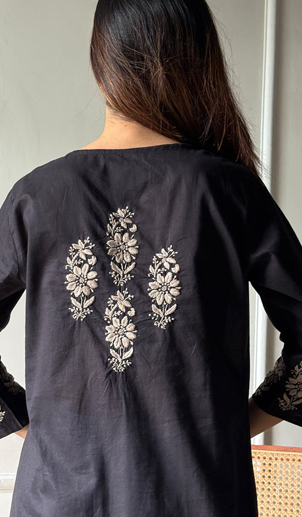 Women's Lucknowi Handcrafted Cotton Chikankari Top - HONC0297427