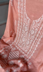 将图像加载到图库查看器中, Women's Lakhnavi Handcrafted Mul Chanderi Chikankari Full Suit Material - HONC0307424