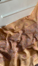 将图像加载到图库查看器中, Women's Lakhnavi Handcrafted Mul Chanderi Unstitched Chikankari Full Suit - HONC0343187