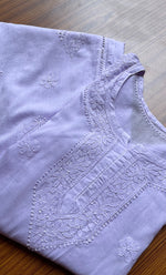 Load image into Gallery viewer, Women's Lakhnavi Handcrafted Cotton Chikankari Top - HONC0214056