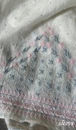 将图像加载到图库查看器中, Women's Lakhnavi Handcrafted Mul Chanderi Unstitched Kurta And Dupatta Set - HONC0279817