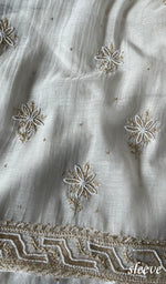 Load image into Gallery viewer, Women's Lakhnavi Handcrafted Mul Chanderi Unstitched Kurta And Dupatta Set - HONC0277054