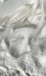 将图像加载到图库查看器中, Women's Lakhnavi Handcrafted Unstitched Mul Chanderi Kurta And Dupatta Set - HONC0323592