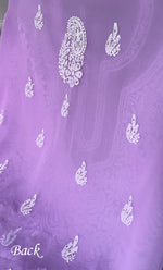 Load image into Gallery viewer, Women's Lucknowi Handcrafted Faux-Georgette Chikankari Suit Material - HONC0263370