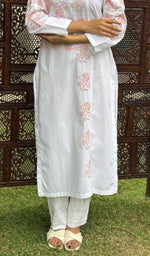 Load image into Gallery viewer, Women's Lucknowi Handcrafted Cotton Chikankari Kurti - HONC0276956