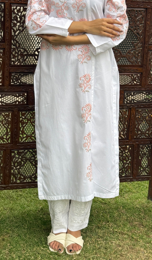 Women's Lucknowi Handcrafted Cotton Chikankari Kurti - HONC0276956