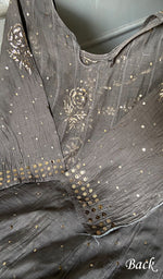 Load image into Gallery viewer, Women's Lakhnavi Handcrafted Chanderi Silk Semi - Stitched Anarkali And Dupatta Set - HONC0355014