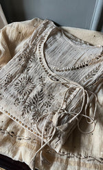 Load image into Gallery viewer, Women's Lakhnavi Handcrafted Tissue Chanderi Semi-Stitched  Kurta And Dupatta Set - HONC0313007