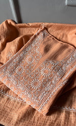 将图像加载到图库查看器中, Women's Lakhnavi Handcrafted Mul Chanderi Semi - Stitched Kurta And Dupatta Set - HONC0299238