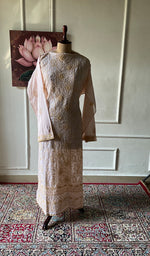 Load image into Gallery viewer, Women's Lakhnavi Handcrafted Cotton Chikankari Semi Stitched Kurti Fabric - HONC0348848