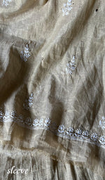 Load image into Gallery viewer, Women's Lakhnavi Handcrafted Tissue Chanderi Unstitched Kurta And Dupatta Set - HONC0282350