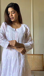 Load image into Gallery viewer, Soniya Women's Lucknowi Handcrafted Cotton Chikankari Kurti - HONC0273987