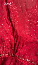 将图像加载到图库查看器中, Women's Lakhnavi Handcrafted Mul Chanderi Semi - Stitched Kurta And Dupatta Set - HONC0267213