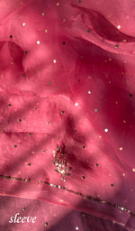 将图像加载到图库查看器中, Marifa Women's Lakhnavi Handcrafted Pure Organza Chikankari Unstitched Kurta And Dupatta Set- HONC0301641